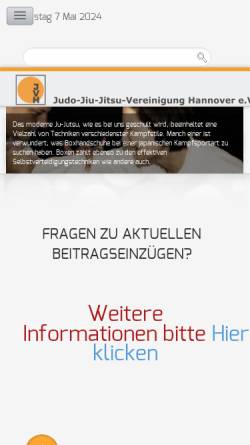 Vorschau der mobilen Webseite www.jvhannover.de, Budo in der JVH