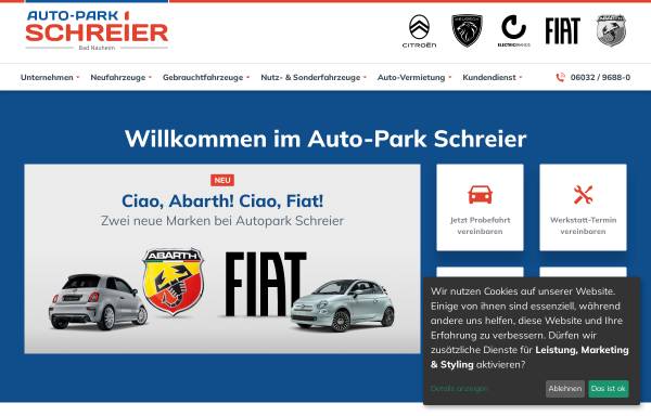 Vorschau von www.autopark-schreier.de, Auto-Park Schreier, Klaus Schreier GmbH