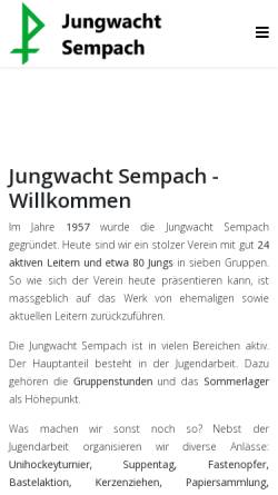 Vorschau der mobilen Webseite www.jungwachtsempach.ch, Jungwacht Sempach