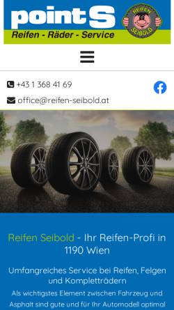 Vorschau der mobilen Webseite www.reifen-seibold.at, Reifen-Seibold