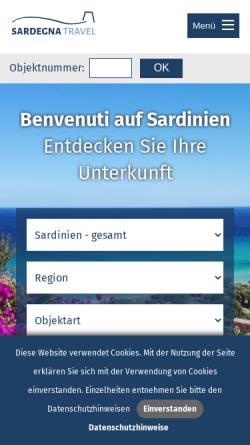 Vorschau der mobilen Webseite www.sardegnatravel.de, Sardegna Travel