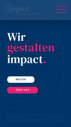 Vorschau der mobilen Webseite www.impact.ag, Impact Agentur für Kommunikation GmbH (GPRA)