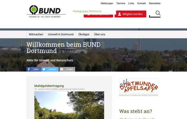 Vorschau von www.bund-dortmund.de, Bund für Umwelt und Naturschutz Deutschland