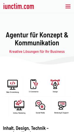 Vorschau der mobilen Webseite www.iunctim.com, Iunctim GmbH & Co. KG