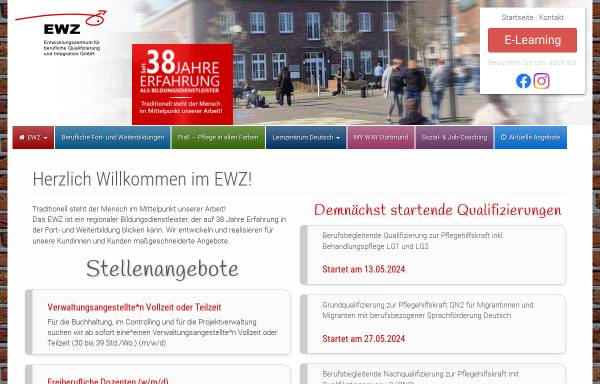 Vorschau von www.ewz-do.de, Entwicklungszentrum für berufliche Qualifizierung und Integration