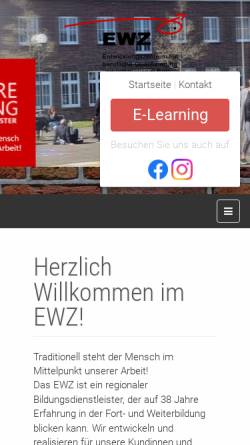Vorschau der mobilen Webseite www.ewz-do.de, Entwicklungszentrum für berufliche Qualifizierung und Integration