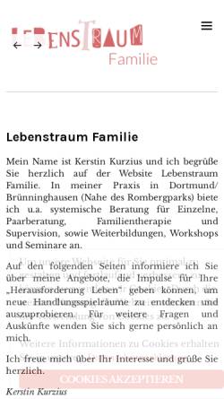 Vorschau der mobilen Webseite www.lebenstraum-familie.de, Lebens(t)raum Familie