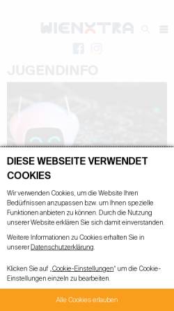Vorschau der mobilen Webseite www.jugendinfowien.at, Jugendinfo
