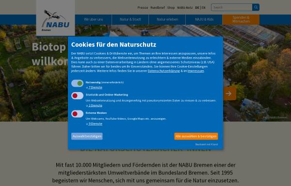 Vorschau von www.nabu-bremen.de, Nabu Bremen