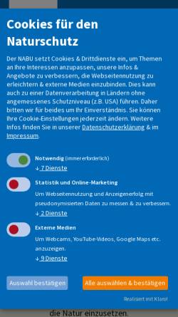 Vorschau der mobilen Webseite www.nabu-bremen.de, Nabu Bremen