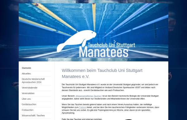 Vorschau von www.tc-manatees.de, TC Uni Stuttgart Manatees e.V.