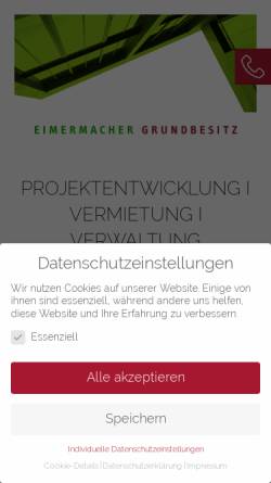 Vorschau der mobilen Webseite www.eimermacher-investment.de, Eimermacher Investment