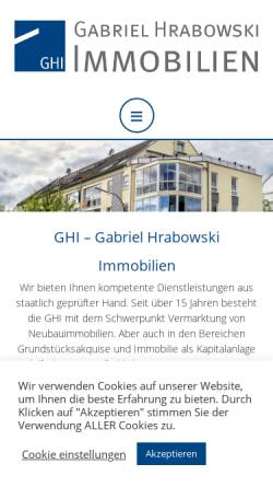 Vorschau der mobilen Webseite hrabowski.de, Gabriel Hrabowski Immobilien