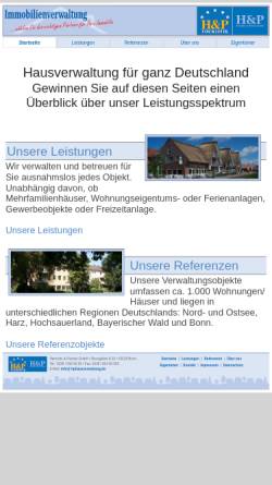 Vorschau der mobilen Webseite www.hp-immobilienverwaltung.de, Henrichs & Partner GmbH