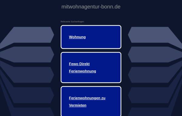 Vorschau von www.mitwohnagentur-bonn.de, Mitwohnagentur