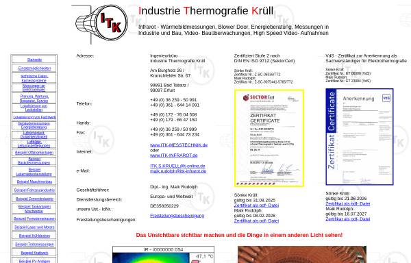 Vorschau von www.itk-infrarot.de, Industrie Thermografie Krüll