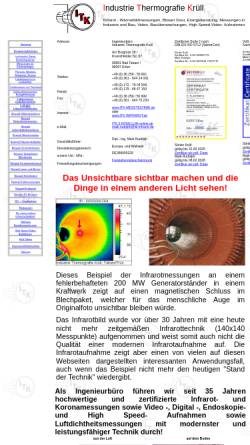 Vorschau der mobilen Webseite www.itk-infrarot.de, Industrie Thermografie Krüll