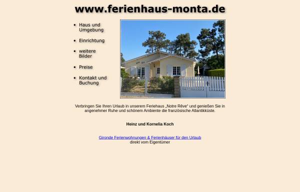 Vorschau von www.ferienhaus-monta.de, Ferienhaus, Familie Koch