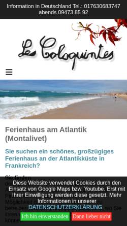Vorschau der mobilen Webseite www.ferienhaus-atlantik.de, Ferienhaus, Familie Walter