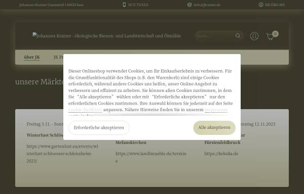 Vorschau von www.jkratzer.de, Johannes Kratzer Bio-Management!