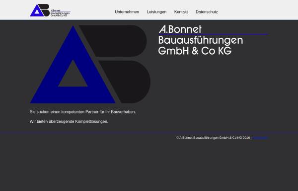 Vorschau von www.bonnet-bau.de, A. Bonnet Bauausführungen