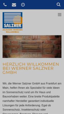 Vorschau der mobilen Webseite www.salzner.de, Werner Salzner GmbH