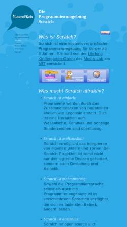 Vorschau der mobilen Webseite ilearnit.ch, iLearnIT.ch - Scratch