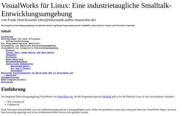 Vorschau von www.unix-ag.uni-kl.de, VisualWorks für Linux