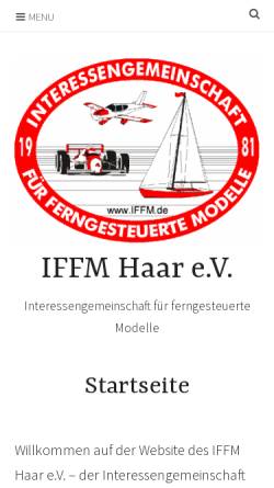 Vorschau der mobilen Webseite www.iffm.de, IFFM-Haar