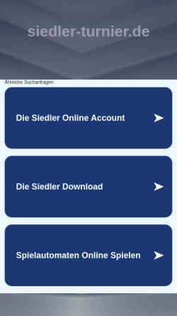 Vorschau der mobilen Webseite www.siedler-turnier.de, Siedler Turnier