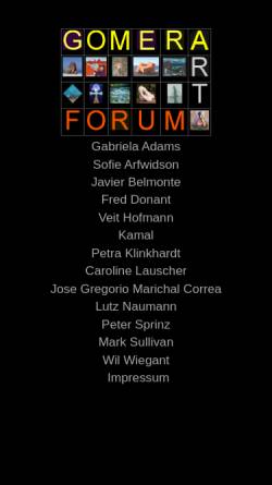 Vorschau der mobilen Webseite www.forum-art.de, Gomera Art Forum für Kunst der Gegenwart