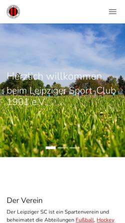 Vorschau der mobilen Webseite www.lsc1901.de, Leipziger Sportclub 1901