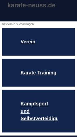 Vorschau der mobilen Webseite www.karate-neuss.de, Gojuryu Karate Club Neuss e.V.