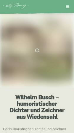 Vorschau der mobilen Webseite www.wilhelm-busch.de, Wilhelm Busch.de