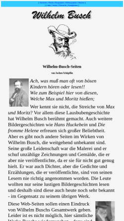 Vorschau der mobilen Webseite www.wilhelm-busch-seiten.de, Wilhelm-Busch-Seiten