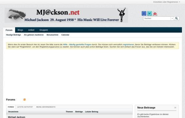 Vorschau von www.mjackson.net, MJ@ckson.NET