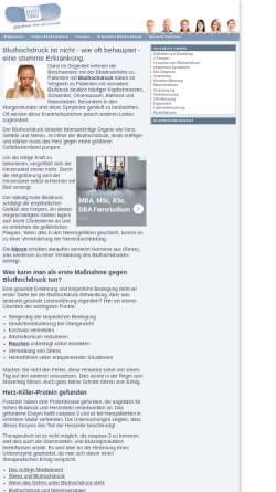 Vorschau der mobilen Webseite www.bluthochdruck.medhost.de, Medhost - Bluthochdruck