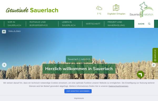 Vorschau von www.sauerlach.de, Gemeinde Sauerlach