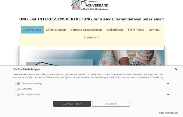 Vorschau von www.dachverband-kiel.de, Dachverband der Eltern-Kind-Gruppen Kiel e.V.