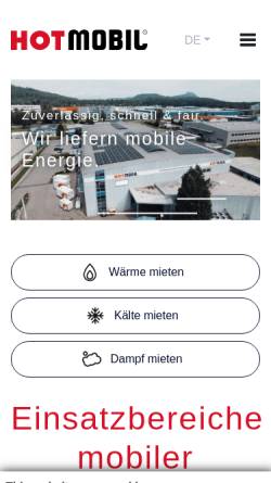 Vorschau der mobilen Webseite www.hotmobil.de, Hotmobil Deutschland GmbH