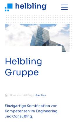 Vorschau der mobilen Webseite www.helbling.ch, Helbling Holding AG