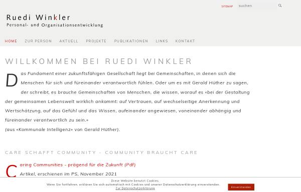 Vorschau von www.ruediwinkler.ch, Ruedi Winkler, Personal- und Organisationsentwicklung
