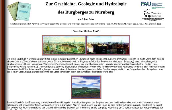 Vorschau von www.angewandte-geologie.geol.uni-erlangen.de, Geologie des Burgberges zu Nürnberg