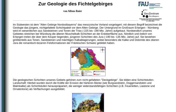 Vorschau von www.angewandte-geologie.geol.uni-erlangen.de, Geologie des Fichtelgebirges