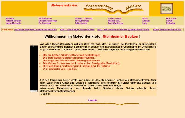 Vorschau von www.steinheimer-becken.de, Meteorkrater Steinheimer Becken