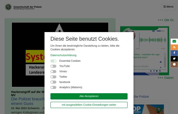 Vorschau von www.gdp.de, JUNGE GRUPPE der Gewerkschaft der Polizei [GdP] - Mecklenburg-Vorpommern