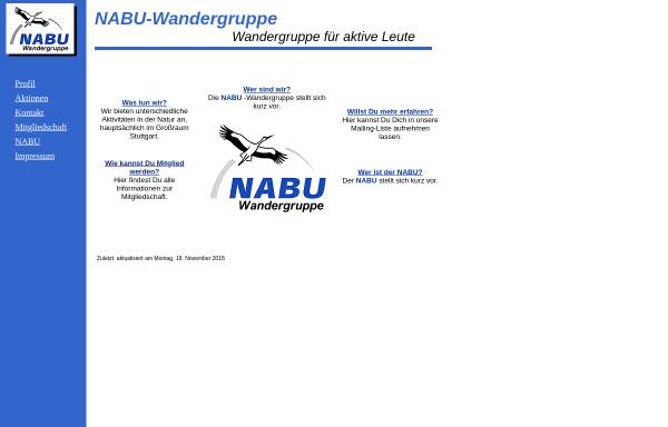 Vorschau von www.nabu-wandergruppe.de, NABU Wandergruppe
