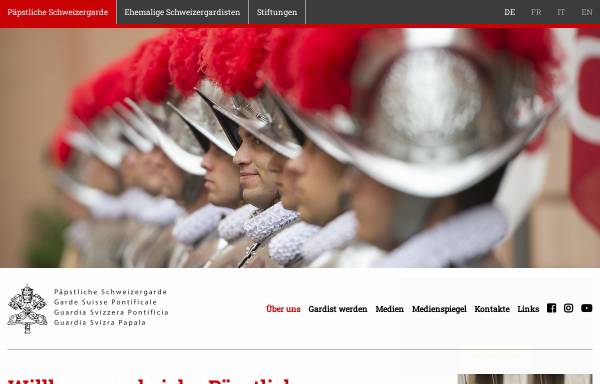 Vorschau von www.schweizergarde.ch, Vereinigung ehemaliger päpstlicher Schweizergardisten