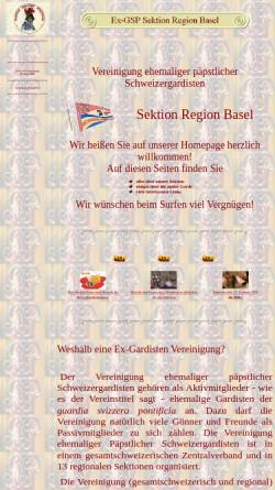 Vorschau der mobilen Webseite home.datacomm.ch, Vereinigung ehemaliger päpstlicher Schweizergardisten - Sektion Region Basel