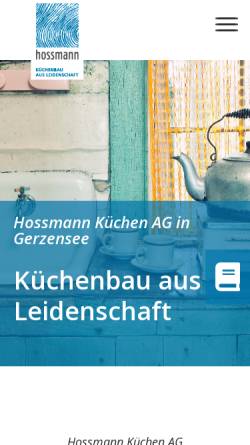 Vorschau der mobilen Webseite hossmann-kuechen.ch, Hossmann Küchen AG